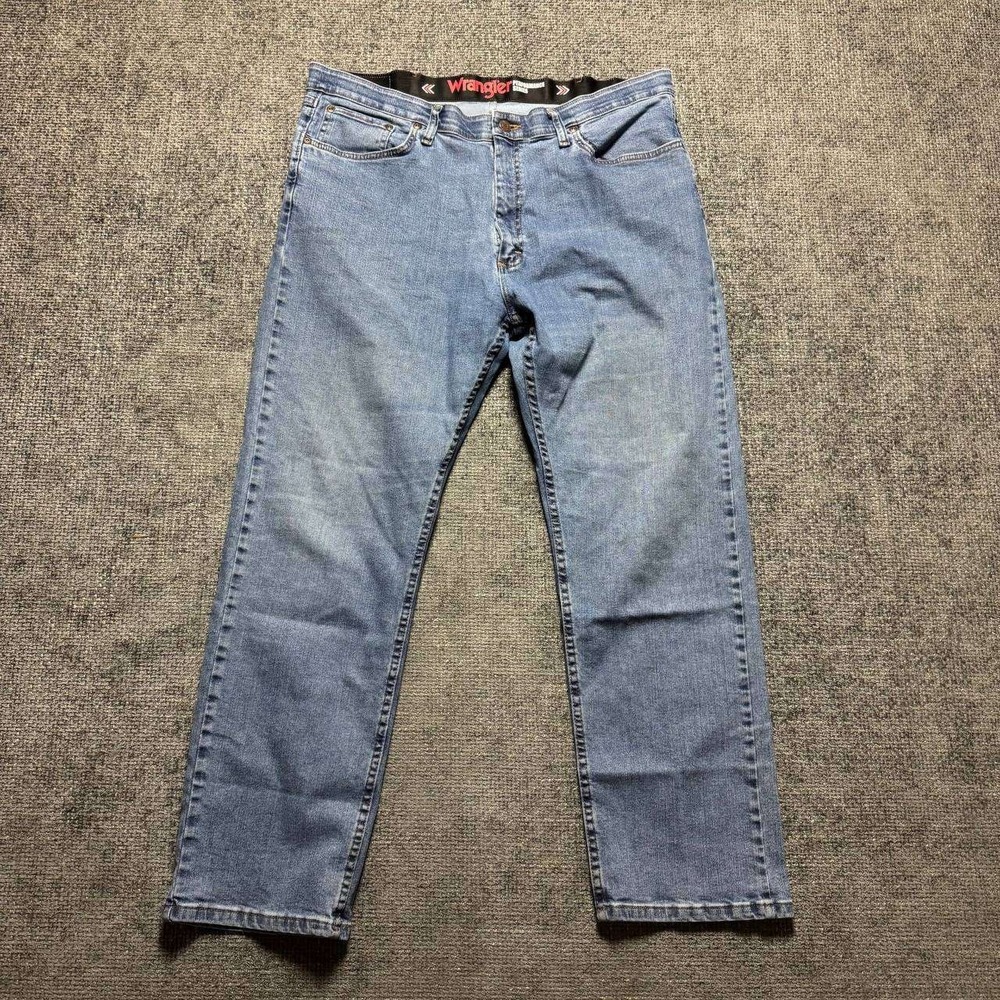 Wrangler Performance Series Jeans Mens 38x29 Blue Straight Leg Workwear Denim‎